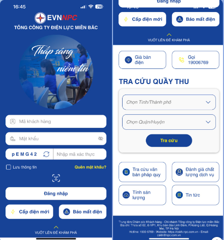 Ứng dụng di động EVNNPC CSKH