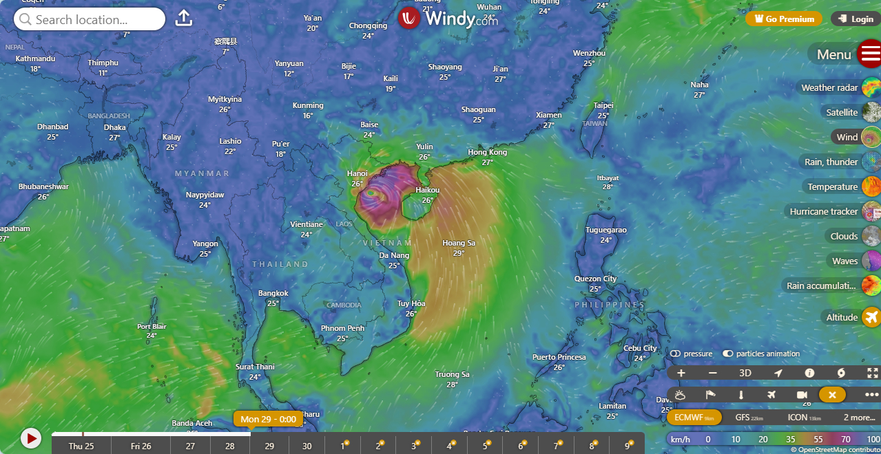 Dự báo cơn bão số 10 mới nhất